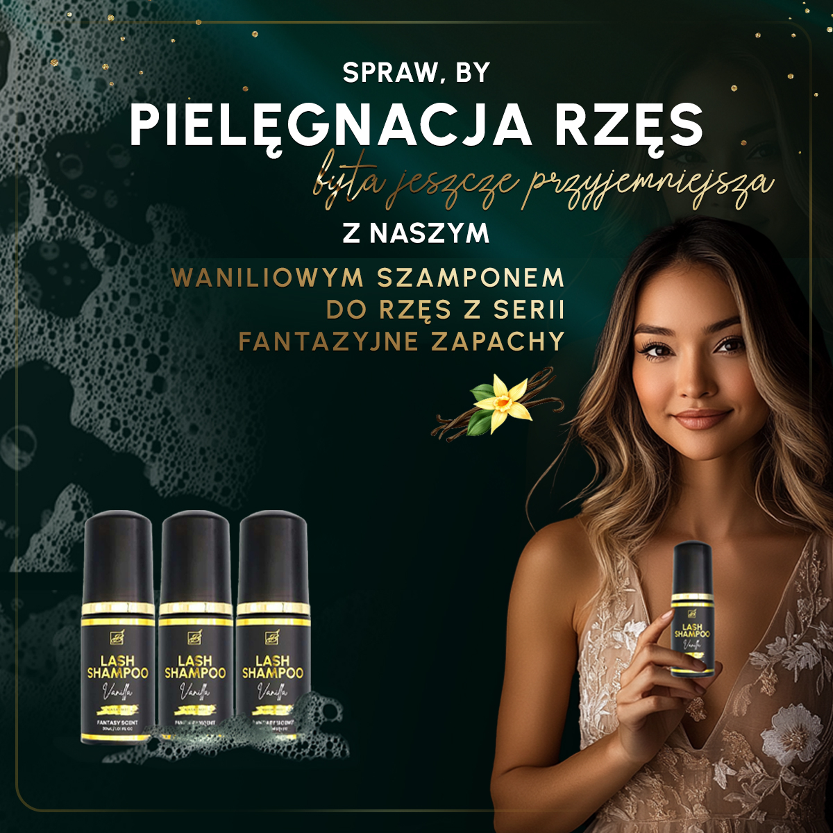 SZAMPON DO RZĘS WANILIOWY 30ML - obrazek 2